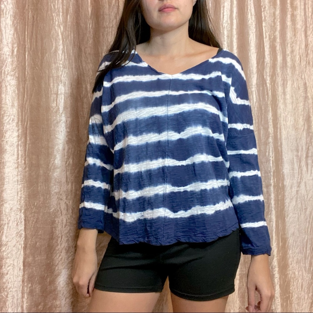 Zara Trafaluc Blue Tie Dye Tee